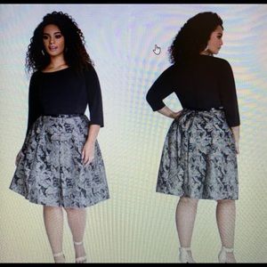 Ashley Stewart Jacquard Dress